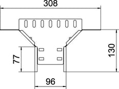 Cable Tray T-Piece Add-On 60x100 Steel Galvanized - 6042111
