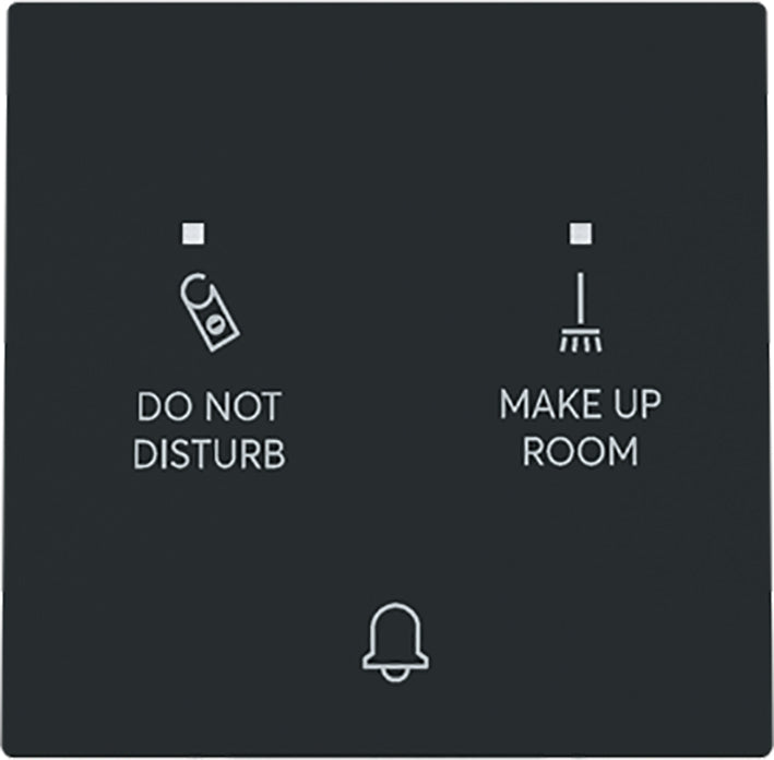 ABB DND MUR LED Push Button Switch 24V Black - 2CKA001751A3404