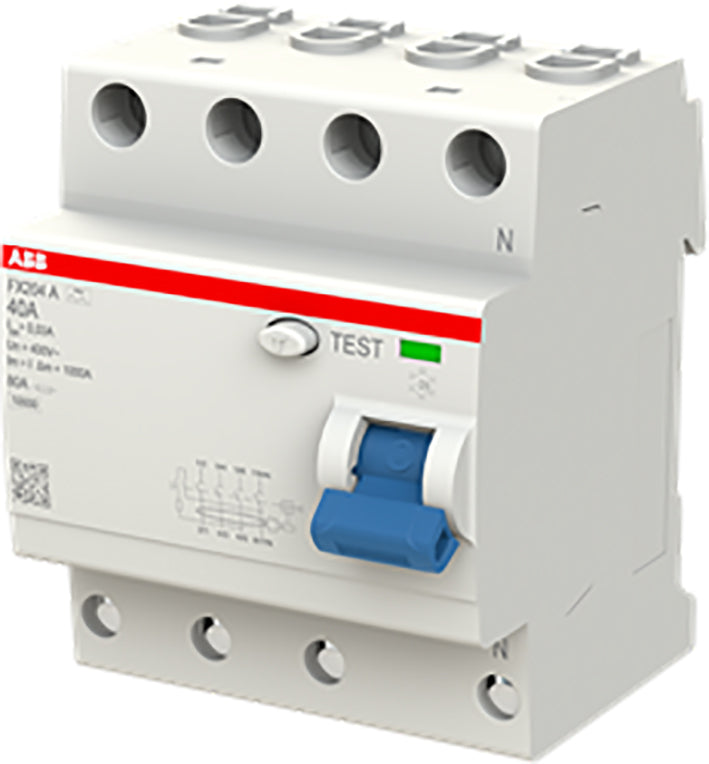 ABB FX204 4P Type A 30mA 40A RCD Circuit Breaker - 2CSF204165R1400