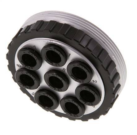 POM Multi-coupling Socket 8x8 mm Push-in Connections Vacuum
