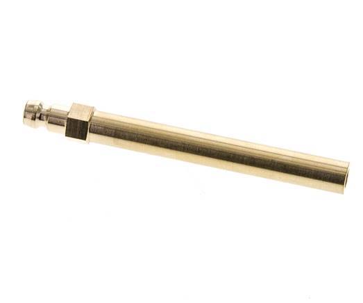 Brass DN 6 Mold Coupling Plug 10x100 mm Push-in Connections