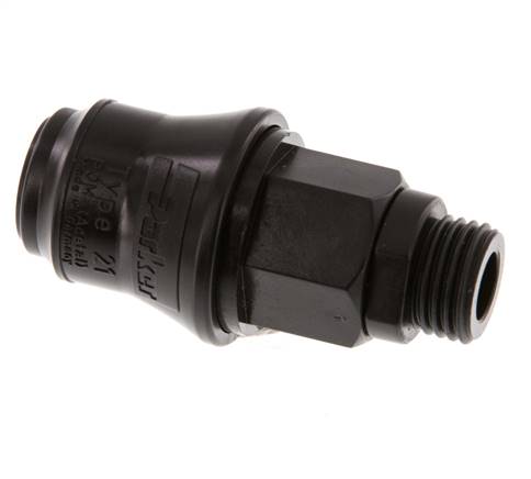 POM DN 5 Coupling Socket G 1/4 inch Male Threads