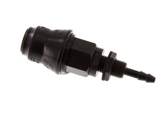 POM DN 5 Coupling Socket 4 mm Hose Pillar Bulkhead