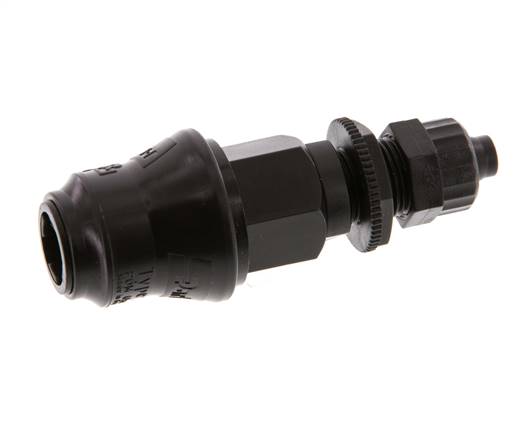 POM DN 5 Coupling Socket 6x8 mm Union Nut Bulkhead