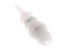 PVDF DN 5 Coupling Socket 6 mm Hose Pillar Bulkhead
