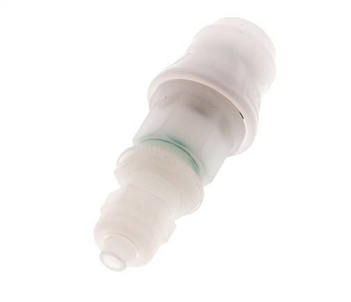PVDF DN 5 Coupling Socket 6x8 mm Union Nut Bulkhead