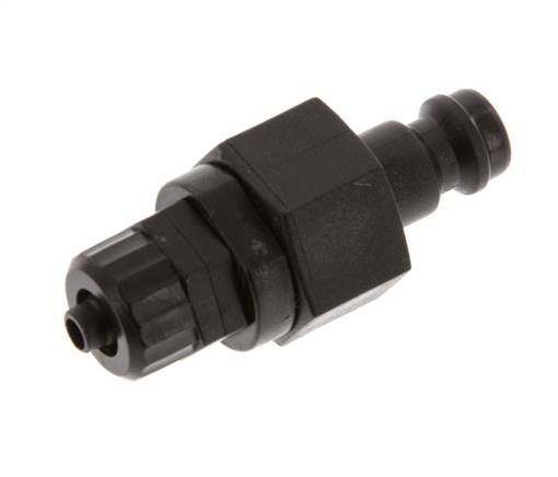 POM DN 5 Coupling Plug 4x6 mm Union Nut Double Shut-Off