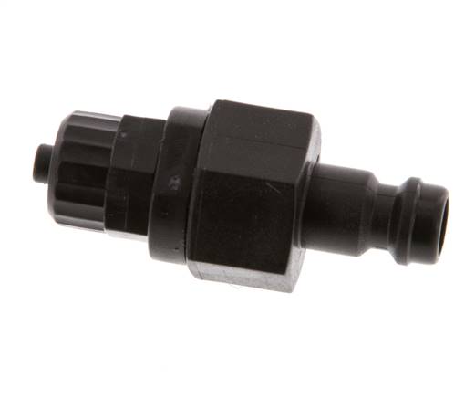 POM DN 5 Coupling Plug 4x6 mm Union Nut Double Shut-Off