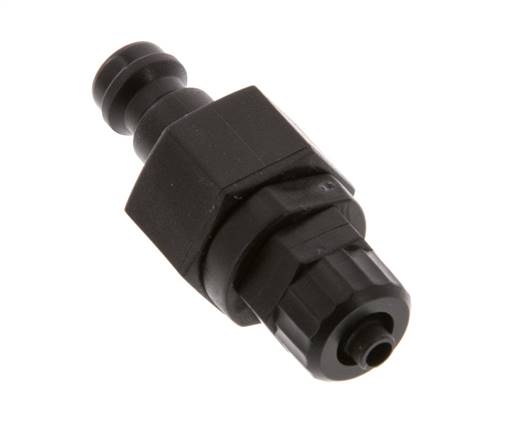 POM DN 5 Coupling Plug 4x6 mm Union Nut Double Shut-Off