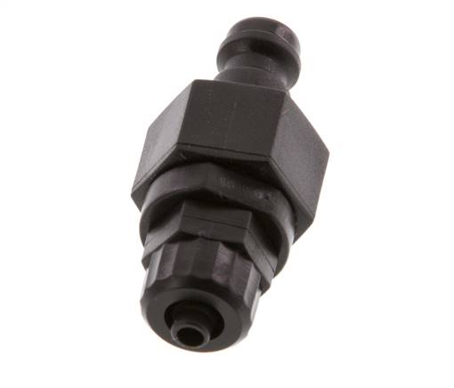 POM DN 5 Coupling Plug 4x6 mm Union Nut Double Shut-Off
