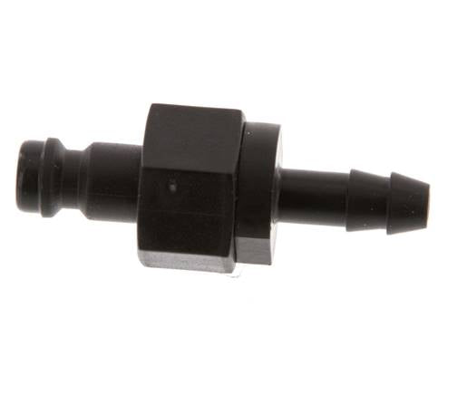 POM DN 5 Coupling Plug 6 mm Hose Pillar Double Shut-Off