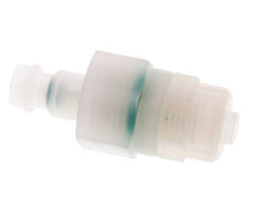 PVDF DN 5 Coupling Plug 6x8 mm Union Nut Double Shut-Off