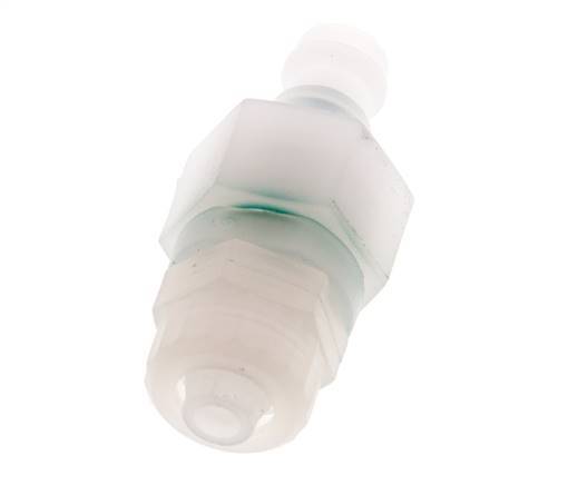 PVDF DN 5 Coupling Plug 6x8 mm Union Nut Double Shut-Off