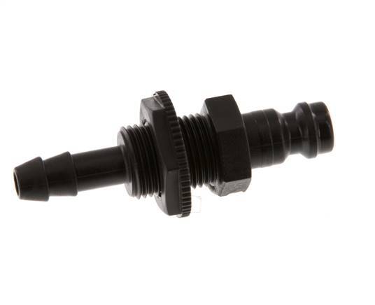 POM DN 5 Coupling Plug 6 mm Hose Pillar Bulkhead