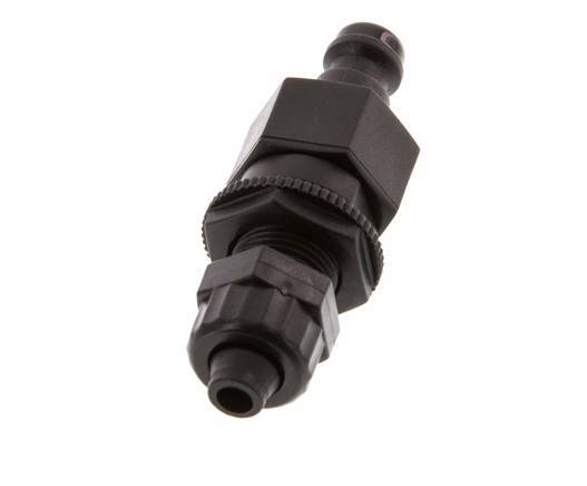 POM DN 5 Coupling Plug 6x8 mm Union Nut Bulkhead Double Shut-Off