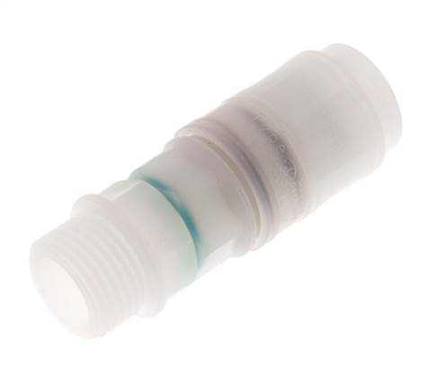 PVDF DN 7.2 Coupling Socket G 1/2 inch Male Threads