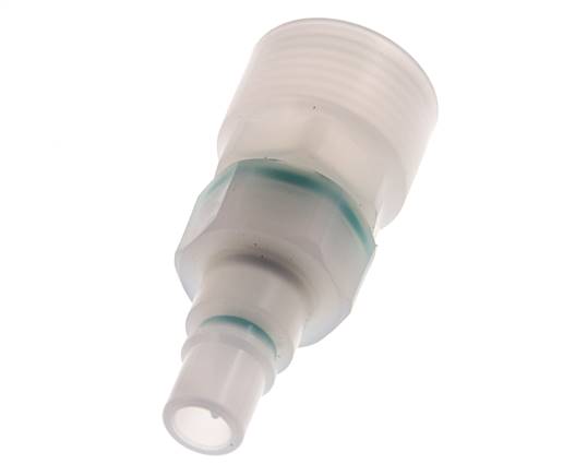 PVDF DN 7.2 Coupling Plug G 1/2 inch Female Threads Double Shut-Off