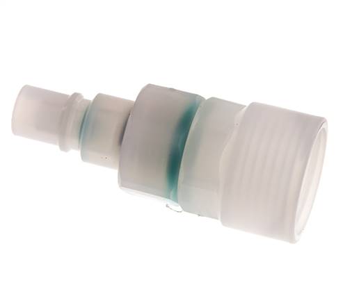 PVDF DN 7.2 Coupling Plug G 1/2 inch Female Threads Double Shut-Off
