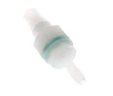 PVDF DN 7.2 Coupling Plug 6 mm Hose Pillar Double Shut-Off