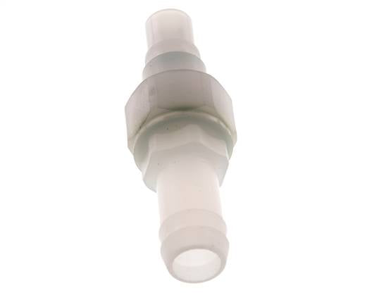 PVDF DN 7.2 Coupling Plug 13 mm Hose Pillar Double Shut-Off