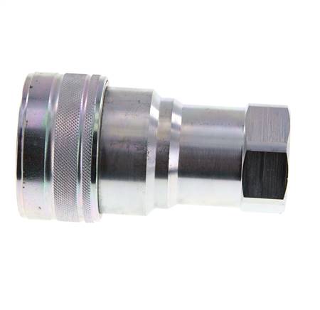 Steel DN 40 Hydraulic Coupling Socket G 1 1/4 inch Female Threads ISO 7241-1 B D 44.5mm