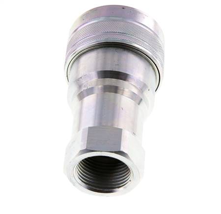 Steel DN 40 Hydraulic Coupling Socket G 1 1/4 inch Female Threads ISO 7241-1 B D 44.5mm