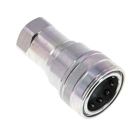 Steel DN 40 Hydraulic Coupling Socket G 1 1/4 inch Female Threads ISO 7241-1 B D 44.5mm