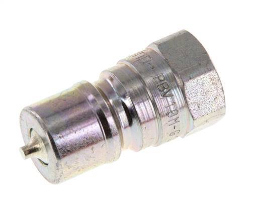 Steel DN 10 Hydraulic Coupling Plug G 3/8 inch Female Threads ISO 7241-1 B D 19.1mm