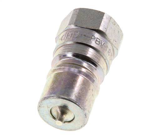 Steel DN 10 Hydraulic Coupling Plug G 3/8 inch Female Threads ISO 7241-1 B D 19.1mm