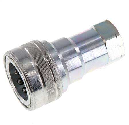 Steel DN 20 Hydraulic Coupling Socket 3/4 inch Female NPT Threads ISO 7241-1 B D 31.4mm