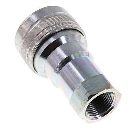 Steel DN 20 Hydraulic Coupling Socket 3/4 inch Female NPT Threads ISO 7241-1 B D 31.4mm