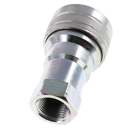 Steel DN 20 Hydraulic Coupling Socket 3/4 inch Female NPT Threads ISO 7241-1 B D 31.4mm
