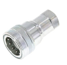 Steel DN 40 Hydraulic Coupling Socket 1 1/4 inch Female NPT Threads ISO 7241-1 B D 44.5mm