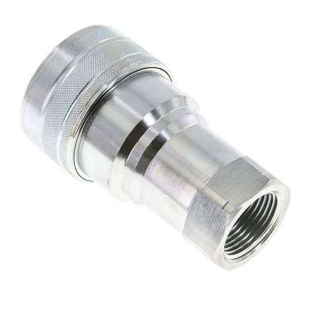 Steel DN 50 Hydraulic Coupling Socket 2 inch Female NPT Threads ISO 7241-1 B D 63.2mm