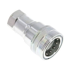 Steel DN 50 Hydraulic Coupling Socket 2 inch Female NPT Threads ISO 7241-1 B D 63.2mm