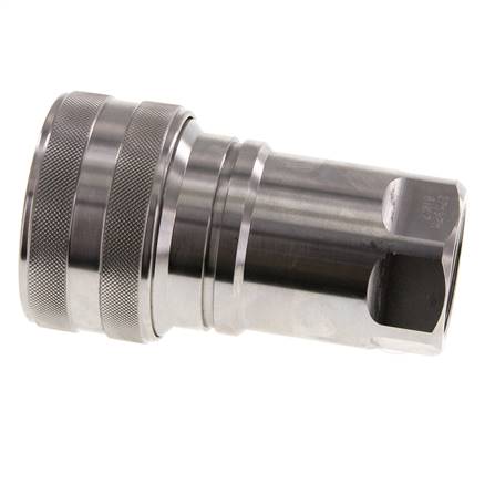 Stainless Steel DN 40 Hydraulic Coupling Socket G 1 1/4 inch Female Threads ISO 7241-1 B D 44.5mm