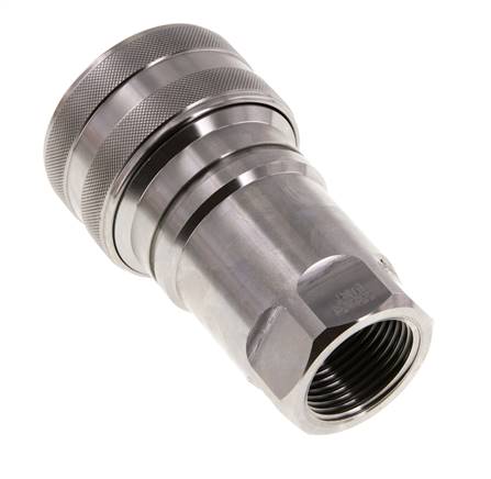 Stainless Steel DN 50 Hydraulic Coupling Socket G 2 inch Female Threads ISO 7241-1 B D 63.2mm