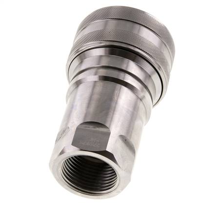 Stainless Steel DN 50 Hydraulic Coupling Socket G 2 inch Female Threads ISO 7241-1 B D 63.2mm