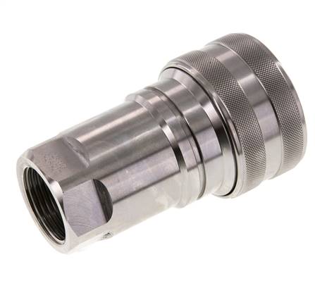 Stainless Steel DN 50 Hydraulic Coupling Socket G 2 inch Female Threads ISO 7241-1 B D 63.2mm