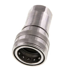 Stainless Steel DN 40 Hydraulic Coupling Socket G 1 1/4 inch Female Threads ISO 7241-1 B D 44.5mm