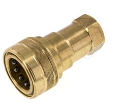 Brass DN 20 Hydraulic Coupling Socket G 3/4 inch Female Threads ISO 7241-1 B D 31.4mm