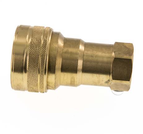 Brass DN 20 Hydraulic Coupling Socket G 3/4 inch Female Threads ISO 7241-1 B D 31.4mm