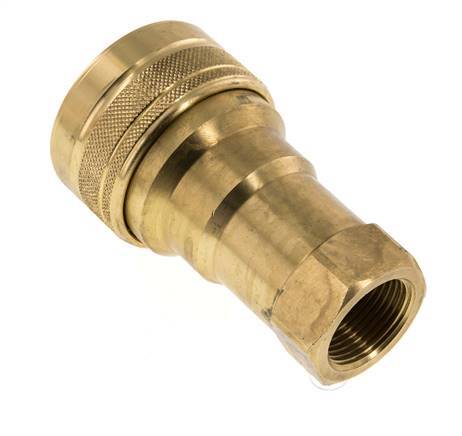Brass DN 20 Hydraulic Coupling Socket G 3/4 inch Female Threads ISO 7241-1 B D 31.4mm