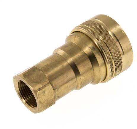 Brass DN 20 Hydraulic Coupling Socket G 3/4 inch Female Threads ISO 7241-1 B D 31.4mm