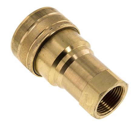 Brass DN 40 Hydraulic Coupling Socket G 1 1/2 inch Female Threads ISO 7241-1 B D 44.5mm