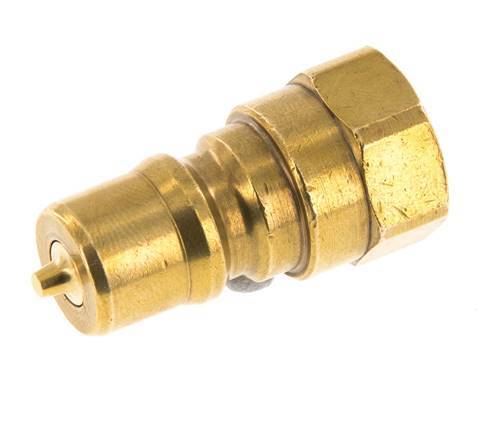 Brass DN 6.3 Hydraulic Coupling Plug G 1/4 inch Female Threads ISO 7241-1 B D 14.2mm