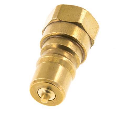 Brass DN 6.3 Hydraulic Coupling Plug G 1/4 inch Female Threads ISO 7241-1 B D 14.2mm