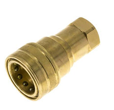 Brass DN 50 Hydraulic Coupling Socket 2 inch Female NPT Threads ISO 7241-1 B D 63.2mm