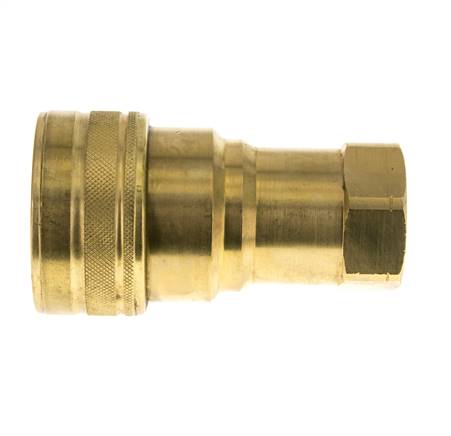 Brass DN 50 Hydraulic Coupling Socket 2 inch Female NPT Threads ISO 7241-1 B D 63.2mm