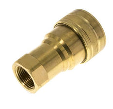 Brass DN 40 Hydraulic Coupling Socket 1 1/2 inch Female NPT Threads ISO 7241-1 B D 44.5mm